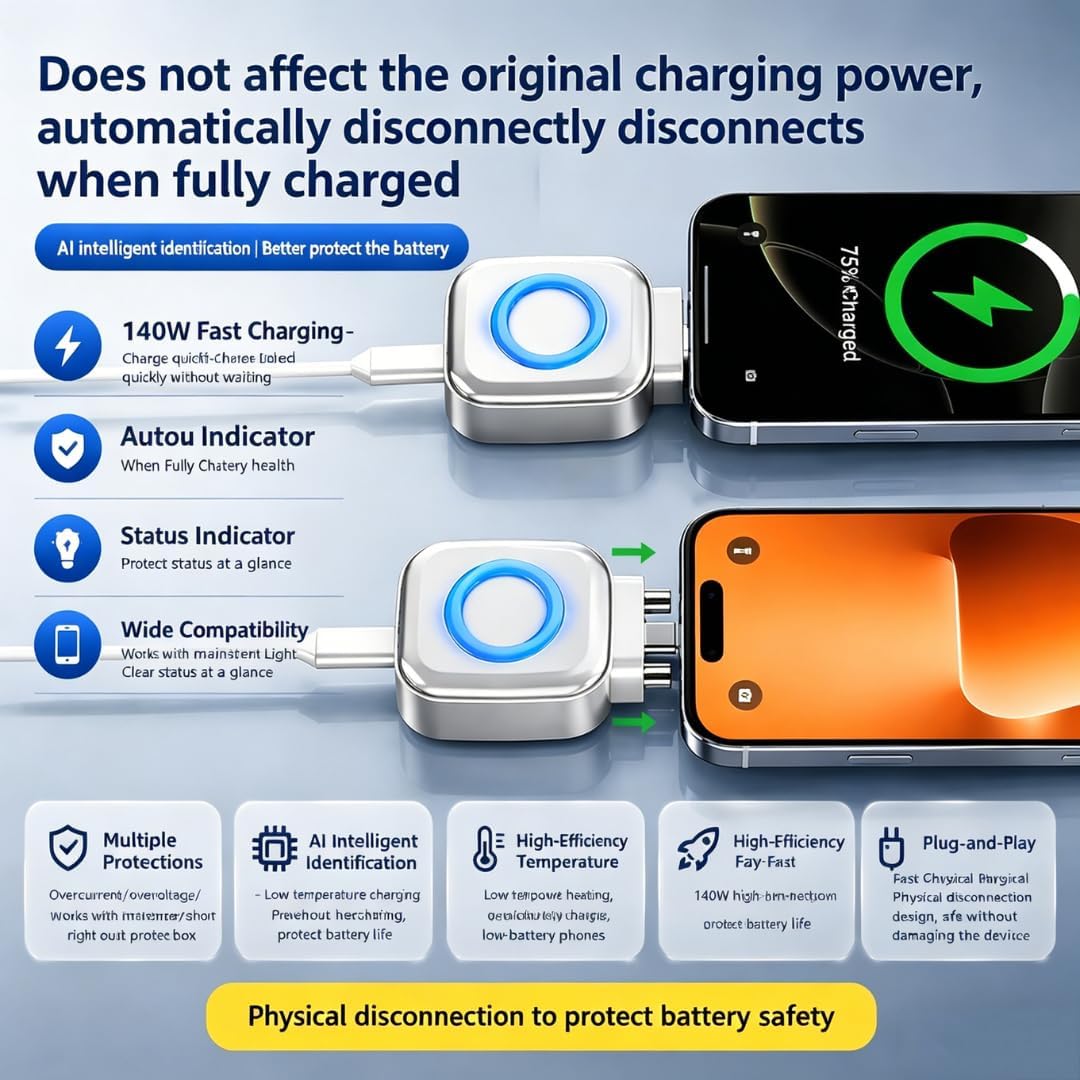Auto Eject Charging Separator Type-C Charger