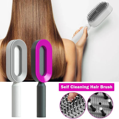 Women Fashion 3D Hair Growth Comb Hairbrush Self-Cleaning Hair Brush Self Cleaning Hair Brush For Women Massage Scalp Promote Blood Circulation Anti Hair Loss